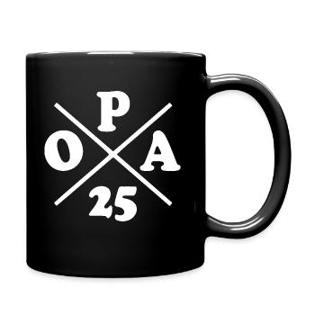 Opa 2025 - Tasse einfarbig - Schwarz - Rechts