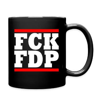 Fck fdp - Tasse einfarbig - Schwarz - Rechts