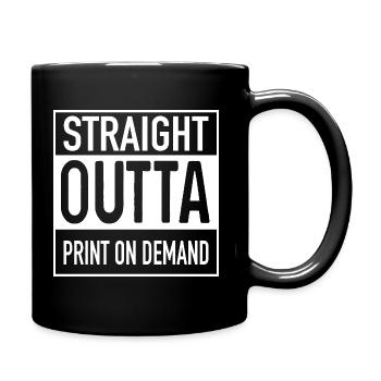 Straight OUTTA PRINT ON DEMAND - Full Colour Mug - black - Right