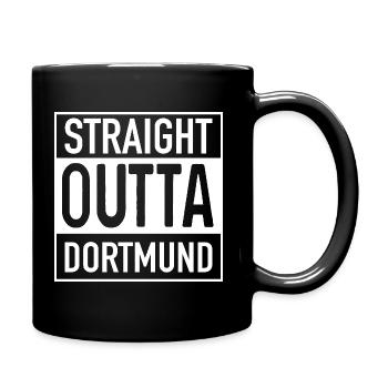 Tout droit OUTTA DORTMUND - Mug uni - noir - Droite