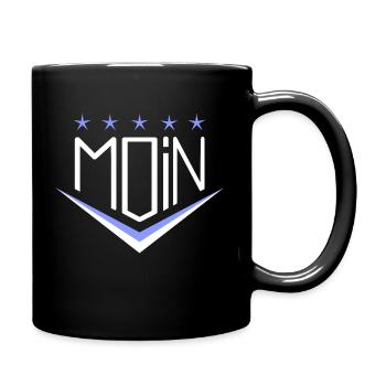 Moin Logo Anchor Saying with Fashionable Print - Full Colour Mug - black - Right