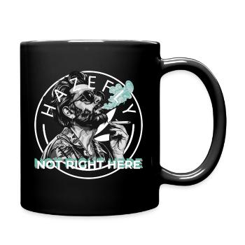 NOT RIGHT HERE - A MAN WITH A JOINT - Full Colour Mug - black - Right