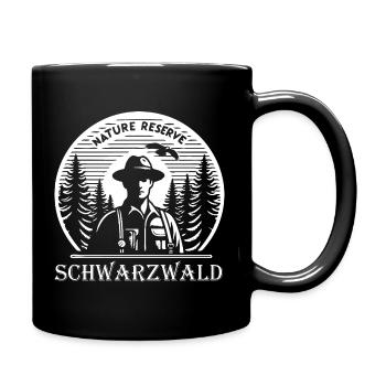 Naturreservat Schwarzwald, Magie der Tannenwälder - Tasse einfarbig - Schwarz - Rechts