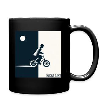 Bike Life - Tasse einfarbig - Schwarz - Rechts