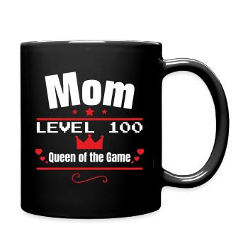 Mama Level 100: Queen of the Game, Mother's Day Gift - Full Colour Mug - black - Right
