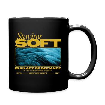 Staying Soft – Power in Gentleness - Full Colour Mug - black - Right