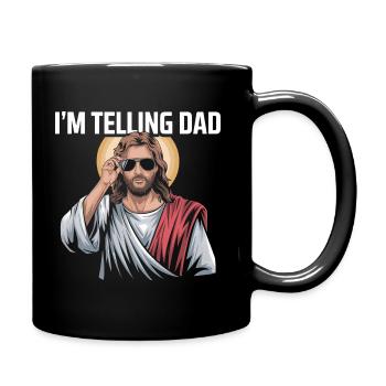 I'm telling Dad - Full Colour Mug - black - Right