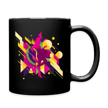 🌈 Bunte & Abstrakt Shopping Queen - Fashionistas - Tasse einfarbig - Schwarz - Rechts