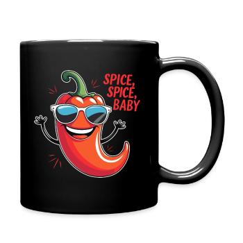 Cool chili with sunglasses - Spice, Spice, Baby - Full Colour Mug - black - Right