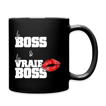 T-shirt, Sweat, Mug et Coussin Noir Humour Amour - Mug uni - noir - Droite