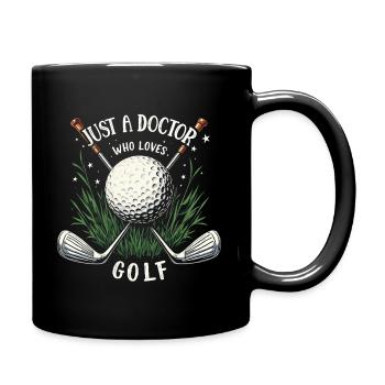 Doctor and Golf - Full Colour Mug - black - Right