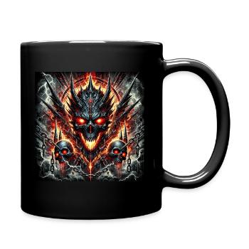 Crâne de métal lourd 1 - Mug uni - noir - Droite