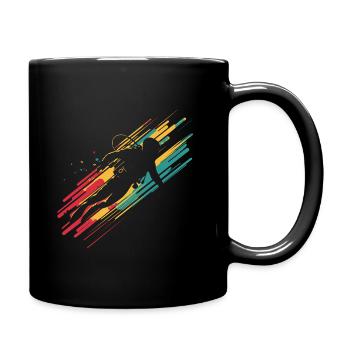 Scuba Diving Diving Diver Vintage - Full Colour Mug - black - Right