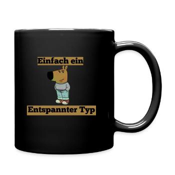Entspannter Typ - Tasse einfarbig - Schwarz - Rechts