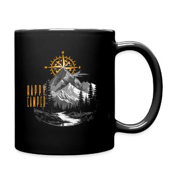 Happy Camper Compass Mountain Camping - Mug uni - noir - Droite