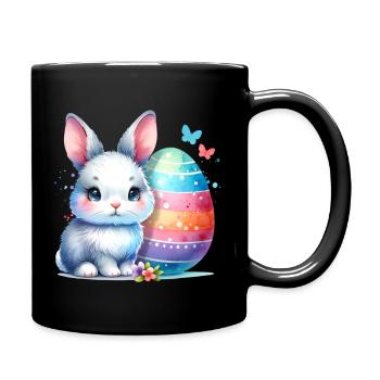 Lapin mignon Pâques - Mug uni - noir - Droite