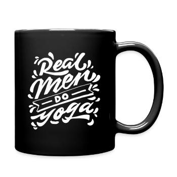 Real Men Do Yoga - Full Colour Mug - black - Right
