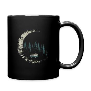 Camper in the moonlight - Full Colour Mug - black - Right