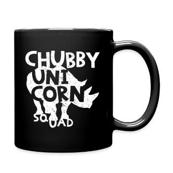 Rhino Chubby Unicorn - Full Colour Mug - black - Right
