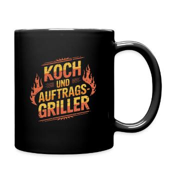 Koch und Auftragsgriller - Tasse einfarbig - Schwarz - Rechts