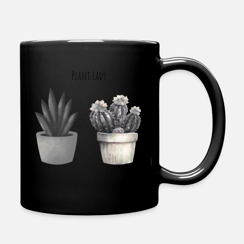 Plant Lady Minimal - Tasse einfarbig - Schwarz