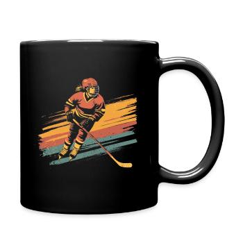 Hockey sur glace Joueuse de hockey sur glace - Mug uni - noir - Droite