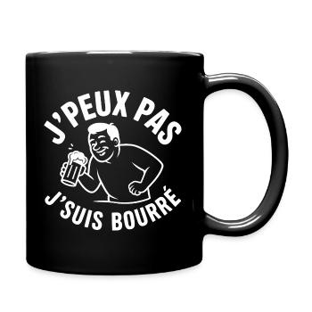 J'Peux Pas J'Suis Bourré Apéro Humour - Mug uni - noir - Droite
