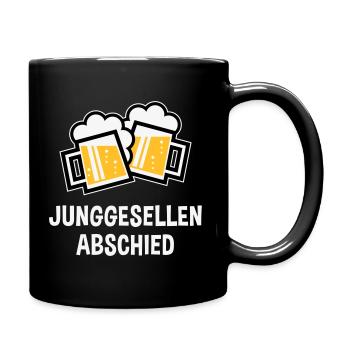 Junggesellenabschied (Bier Bayrische Bierkrüge 3C) - Tasse einfarbig - Schwarz - Rechts