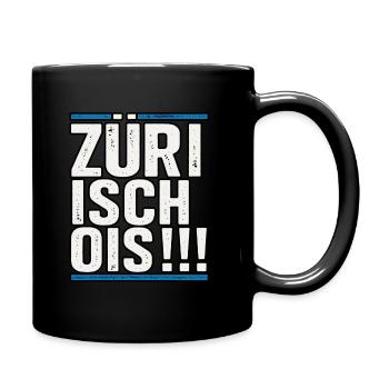 Zueri isch ois - Tasse einfarbig - Schwarz - Rechts