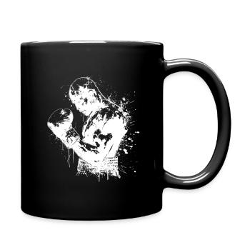 boxing Kampfsport boxer boxkampf knock out - Tasse einfarbig - Schwarz - Rechts