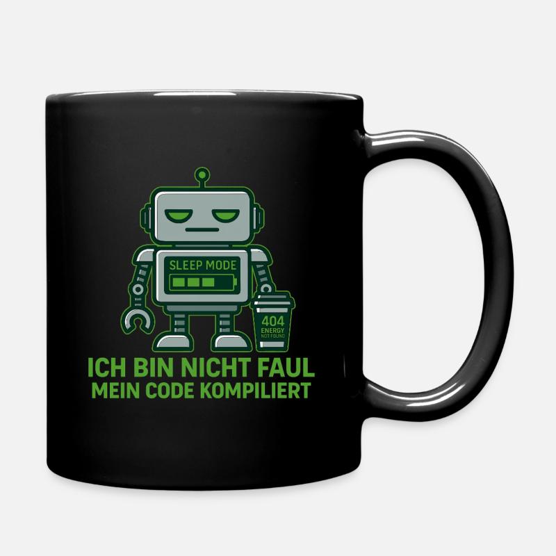 Programmierer T-Shirt – Bin nicht faul - Tasse einfarbig - Schwarz