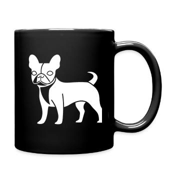 Boston terrier silhouette hund weiss - Tasse einfarbig - Schwarz - Rechts
