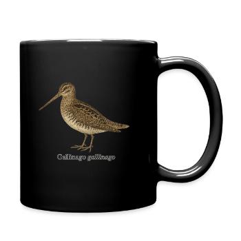 Snipe - Gallinago gallinago - Full Colour Mug - black - Right