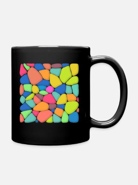 stone mosaic - Tasse einfarbig - Schwarz