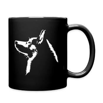 Alaskan Malamute Silhouette Dogs Dog Wilsigns - Full Colour Mug - black - Right