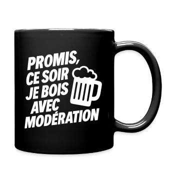 Promis Ce Soir J’Arrête De Boire - Mug uni - noir - Droite