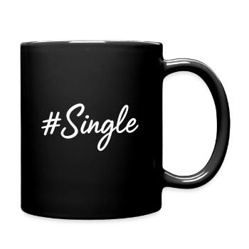 Single Life Love Lettering Design - Full Colour Mug - black - Right