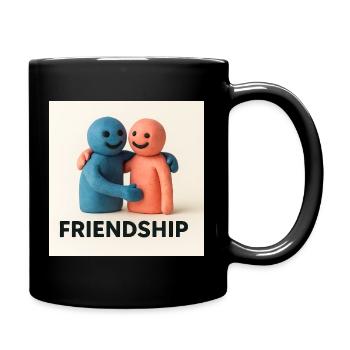 Endearing Friendship Clay Figures - Full Colour Mug - black - Right
