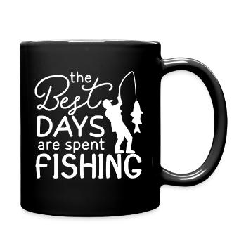 Fischer Zitat Silhouette Design - Tasse einfarbig - Schwarz - Rechts