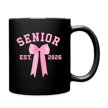 Senior 2026 Pink Bow - Full Colour Mug - black - Right