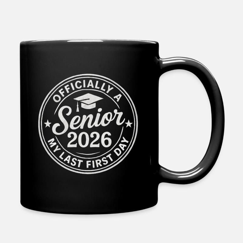 Senior 2026 First Day Stamp - Full Colour Mug - black