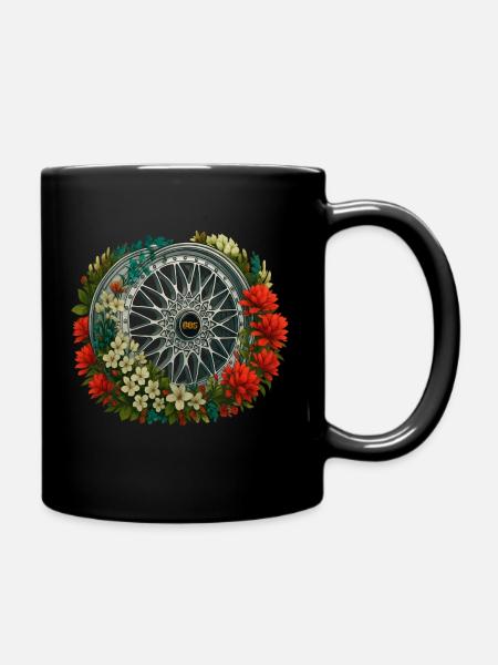 BBS Felge Blume - Tasse einfarbig - Schwarz
