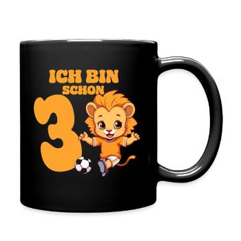 Leo Football 3rd Birthday Boys 3 Years Horoscope - Full Colour Mug - black - Right