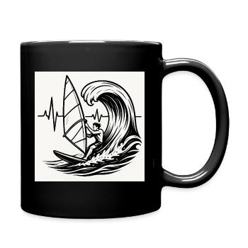 Surfeur - Mug uni - noir - Droite