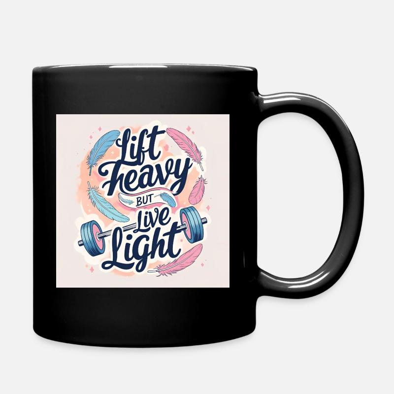 Fitness Lifestyle Saying - Full Colour Mug - black