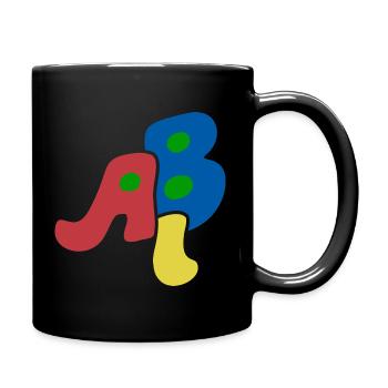 Abi - Abitur - Geschenk - Tasse einfarbig - Schwarz - Rechts