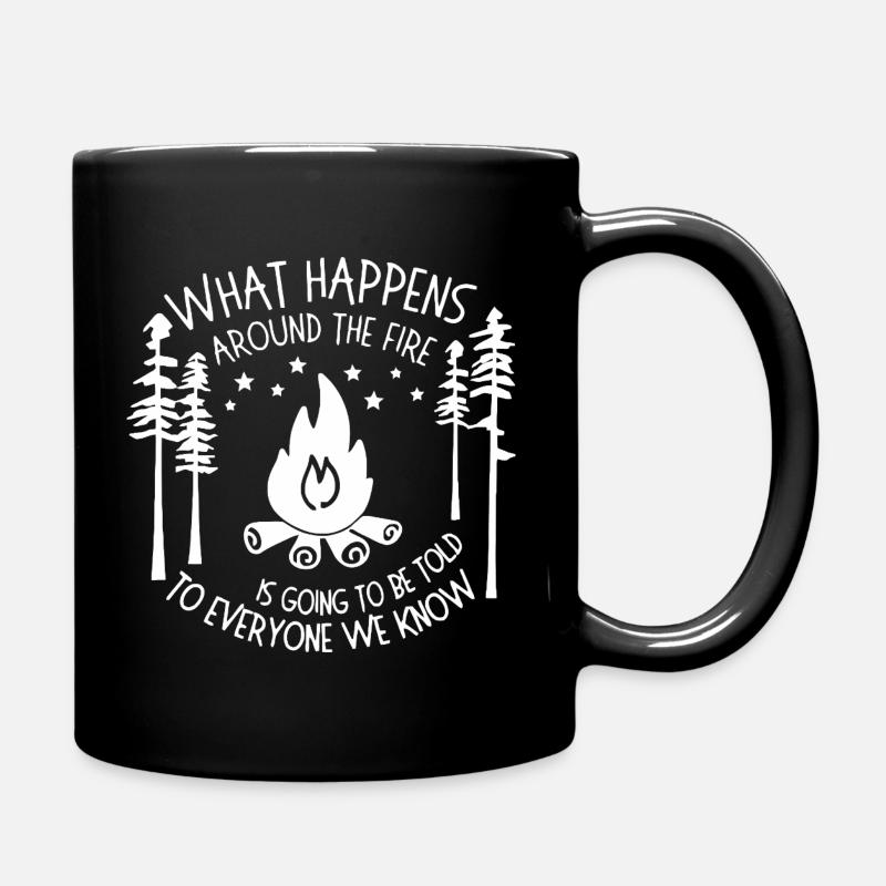 Feuer um den Lagerfeuer-Geist - Tasse einfarbig - Schwarz