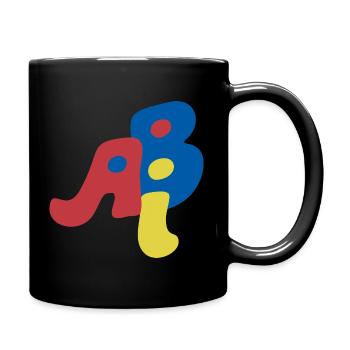 Abi - Abitur - Geschenk - Tasse einfarbig - Schwarz - Rechts