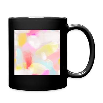 Abstract Pastel Watercolors - Full Colour Mug - black - Right