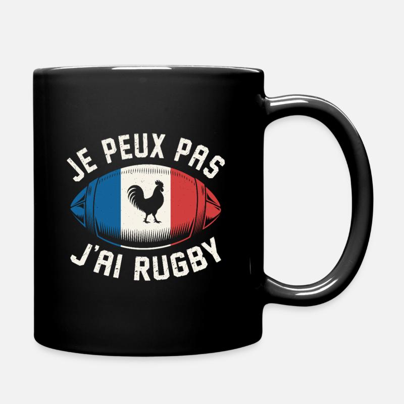 Je peux pas j'ai rugby - Mug uni - noir